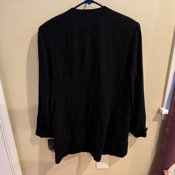 Vintage Sasson Black  Button Front Blazer NWT Size 14 - Picture 7 of 7